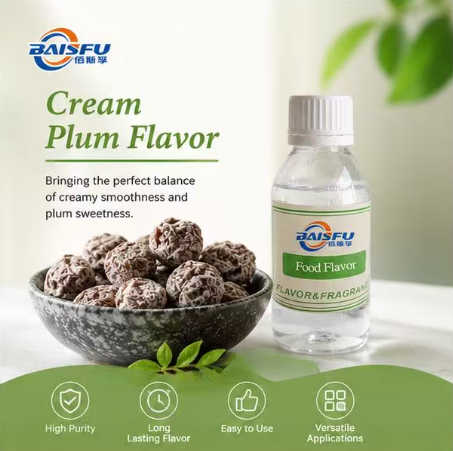 Premium Cream Plum Flavor for Creamy Plum Hard Candy Gummy Chew and Salty Sweet Confectionery